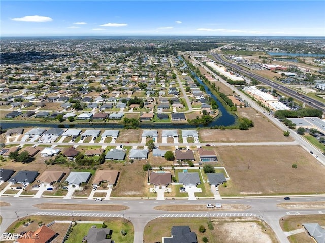 drone / aerial view with a residential view