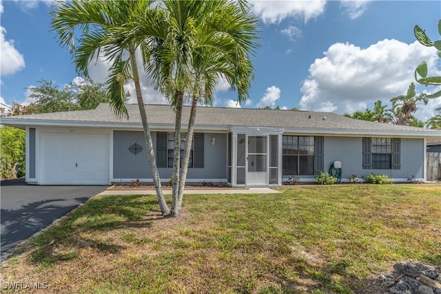 5295 17th Ave SW, Naples, FL 34116 - single story home featuring aphalt driveway, an attached garage, and a front yard