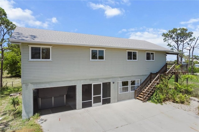 8625 Redwood Dr, Saint James City, FL 33956 - back of house with stairway and a patio area