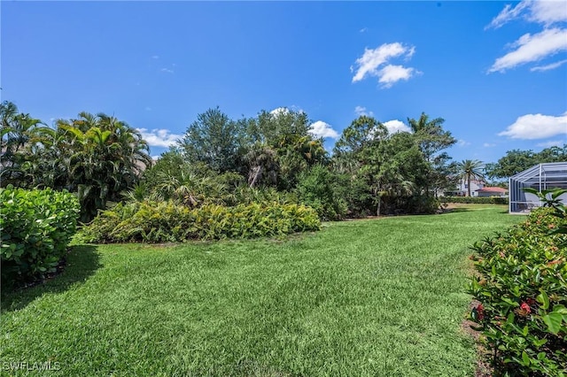 view of grassy yard