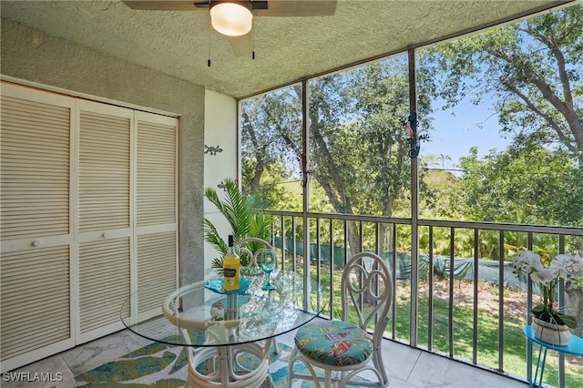 view of sunroom / solarium