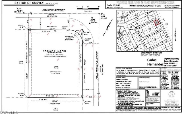 154 Paxton St, Lehigh Acres FL, 33974 land for sale
