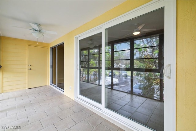 exterior space with tile patterned flooring