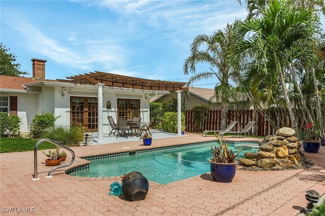 27553 Playa Del Rey Ln, Bonita Springs, FL 34135 - view of pool with french doors and a patio