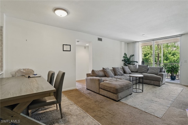 4109 Residence Dr Unit 515, Fort Myers, FL 33901 - living area with carpet flooring and expansive windows