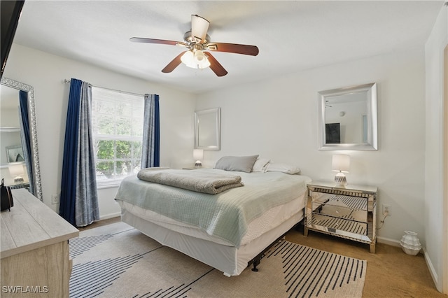 4109 Residence Dr Unit 515, Fort Myers, FL 33901 - bedroom featuring baseboards, a ceiling fan, and carpet flooring