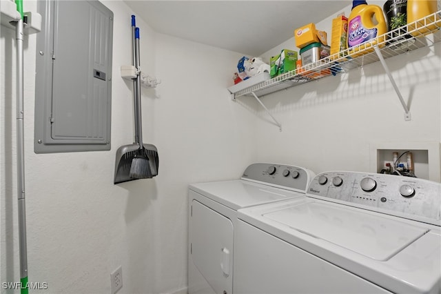 4109 Residence Dr Unit 515, Fort Myers, FL 33901 - laundry room with electric panel and washing machine and clothes dryer