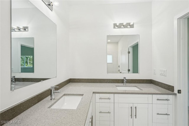 full bathroom with double vanity