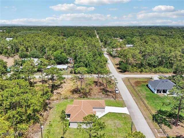drone / aerial view of a forest