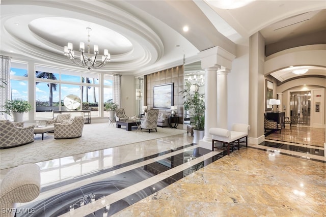 common area featuring recessed lighting