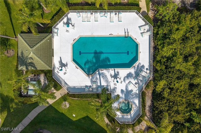 28881 Bermuda Lago Ct Unit 102, Bonita Springs, FL 34134 - aerial view of property and surrounding area featuring a pool