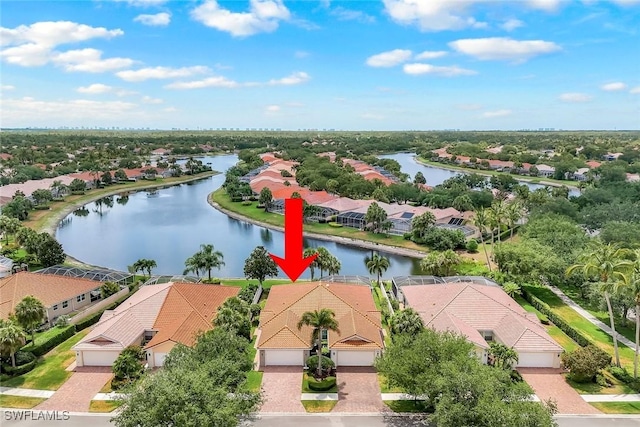 3613 Exuma Way, Naples, FL 34119 - aerial perspective of suburban area with a large body of water