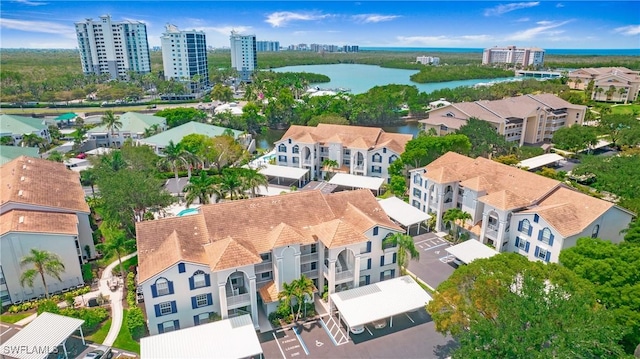 drone / aerial view of a nearby body of water