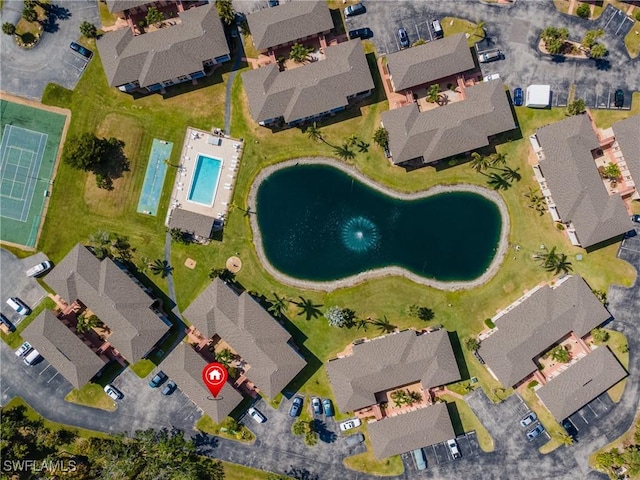 16881 Davis Rd Unit 412, Fort Myers, FL 33908 - aerial view of property's location featuring nearby suburban area and a pool area