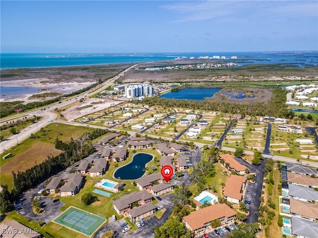 16881 Davis Rd Unit 412, Fort Myers, FL 33908 - aerial view of property's location with a large body of water and nearby suburban area