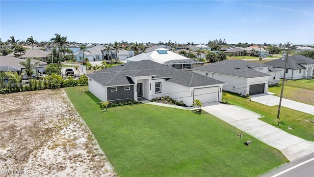 aerial perspective of suburban area