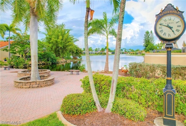 28839 Winthrop Cir, Bonita Springs, FL 34134 - water view with an outdoor fire pit