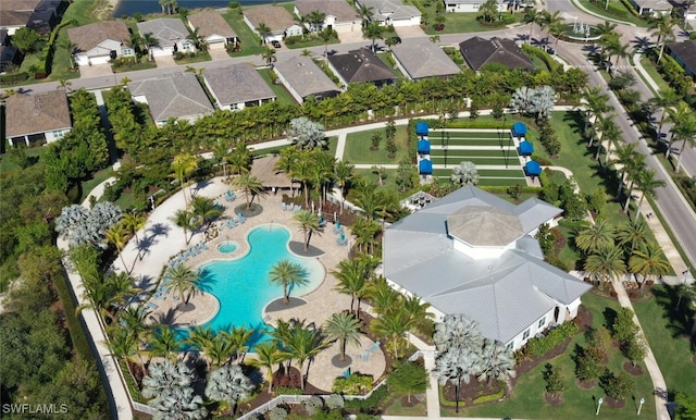 28268 Seasons Tide Ave, Bonita Springs, FL 34135 - aerial view of residential area with a pool area