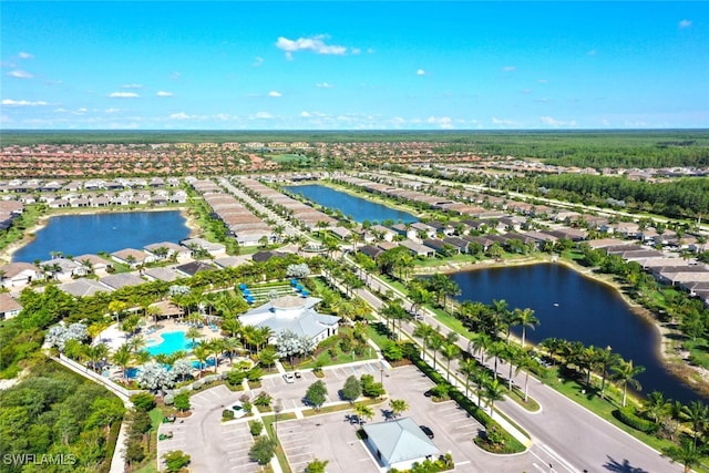 28268 Seasons Tide Ave, Bonita Springs, FL 34135 - aerial perspective of suburban area featuring a large body of water