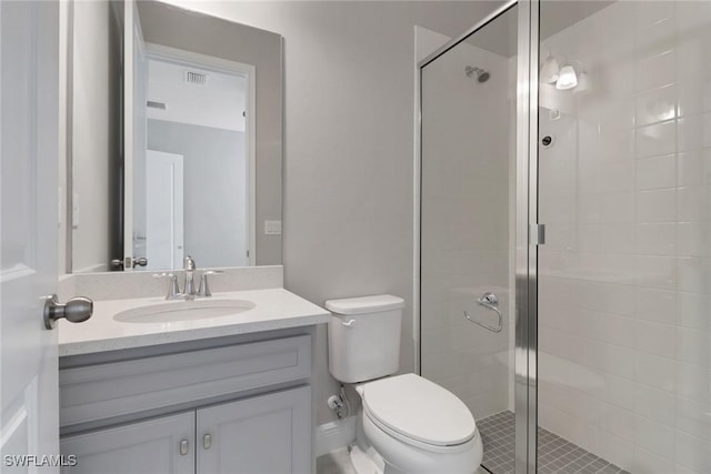 3307 Pilot Cir, Naples, FL 34120 - bathroom featuring a stall shower, vanity, and toilet