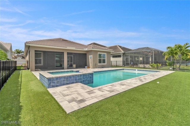 3307 Pilot Cir, Naples, FL 34120 - view of pool featuring an in-ground hot tub and a patio area