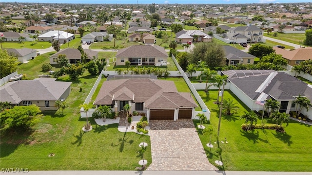 aerial perspective of suburban area