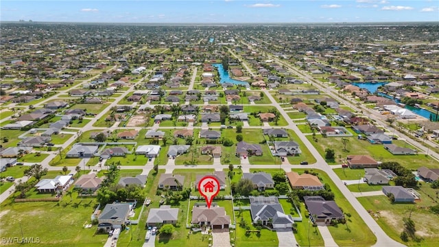 aerial view of residential area