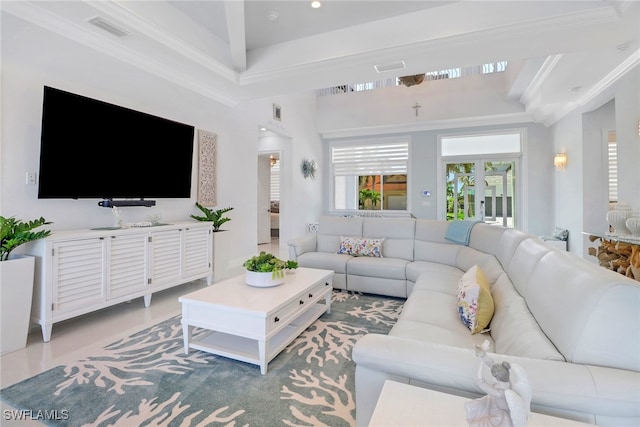 1070 Dana Ct, Marco Island, FL 34145 - living area with crown molding