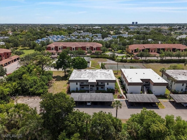 aerial view of residential area