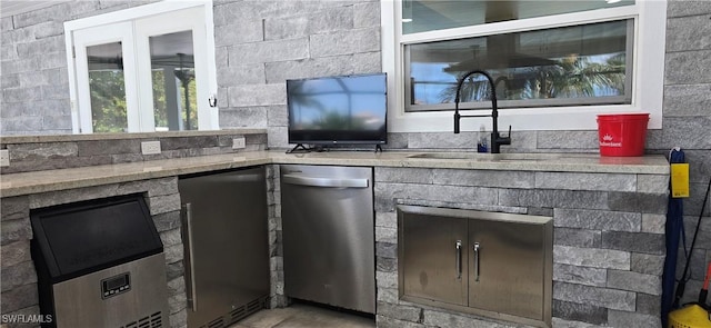 kitchen featuring dishwasher and a sink
