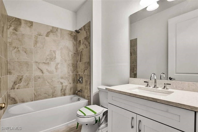 44311 Panther Dr, Punta Gorda, FL 33982 - bathroom with toilet, shower / bathtub combination, and vanity