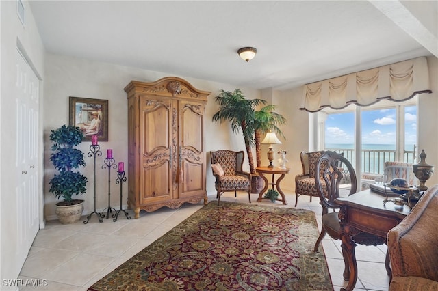 1020 S Collier Blvd Unit 402, Marco Island, FL 34145 - office featuring light tile patterned flooring and a water view