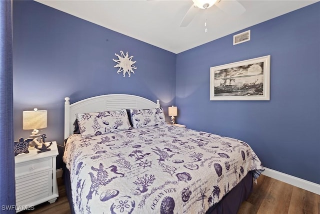 10115 Colonial Country Club Blvd Unit 2110, Fort Myers, FL 33913 - bedroom with wood finished floors, baseboards, and ceiling fan