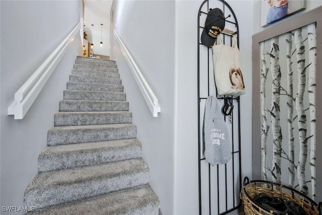 view of stairway