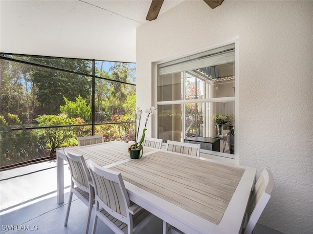 view of sunroom / solarium