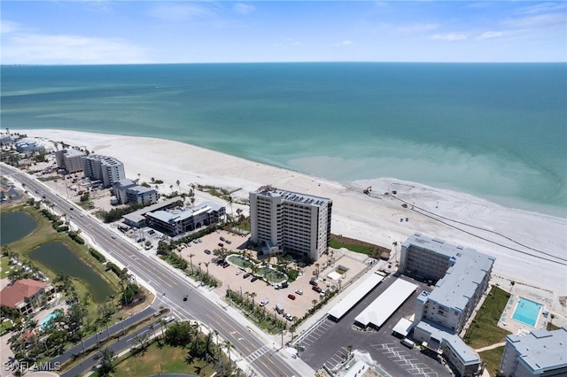 drone / aerial view of extended coastline