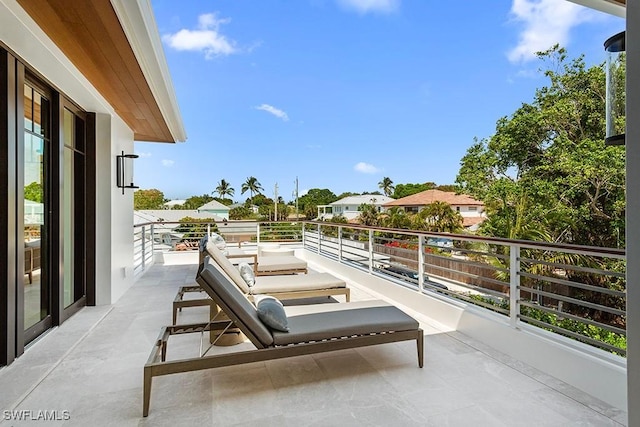 balcony featuring a residential view