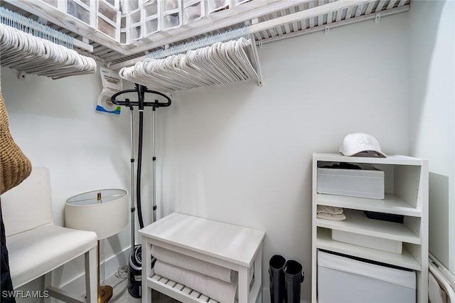 view of walk in closet