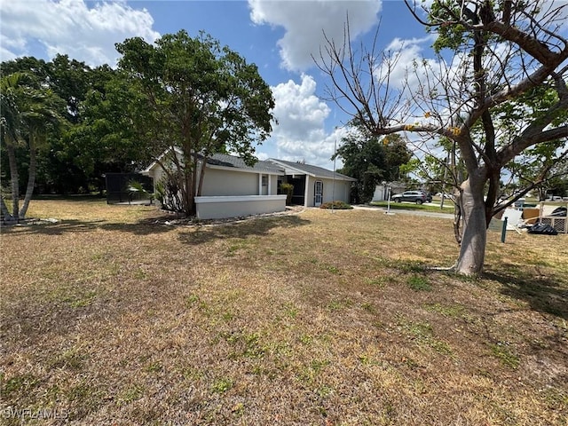 view of grassy yard