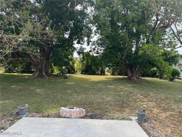 view of grassy yard
