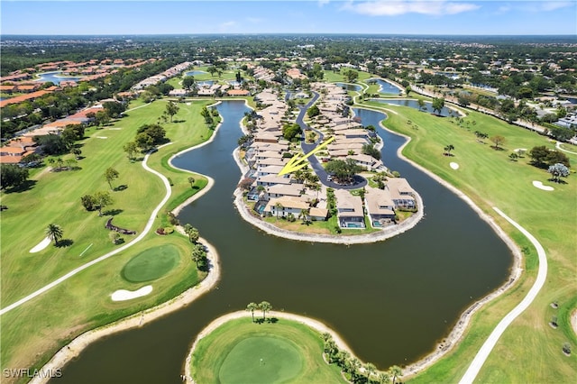 10334 Quail Crown Dr, Naples, FL 34119 - aerial view of property and surrounding area with nearby suburban area, a large body of water, and a golf course