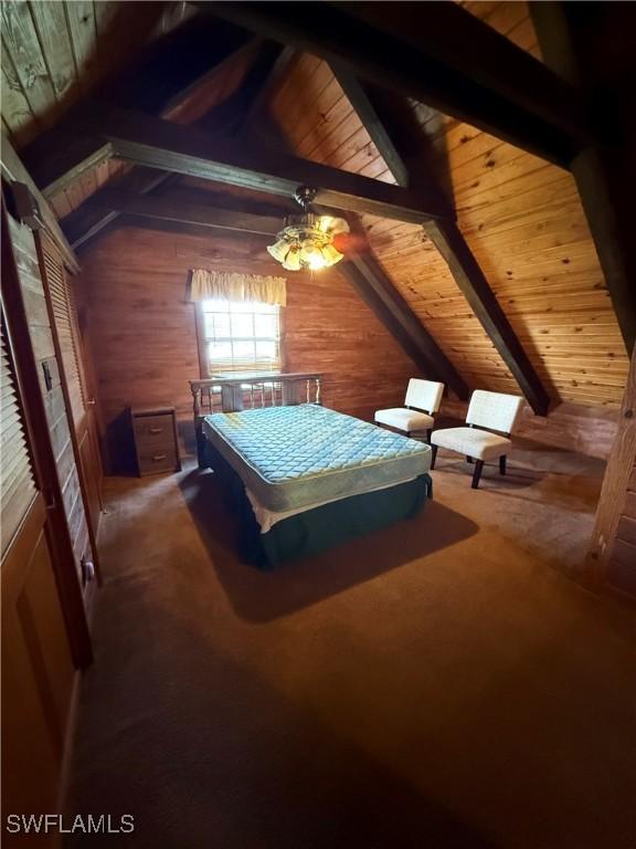 304 Flagler St, Clewiston, FL 33440 - bedroom with wood ceiling and wood walls