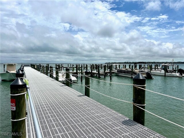 dock featuring a water view