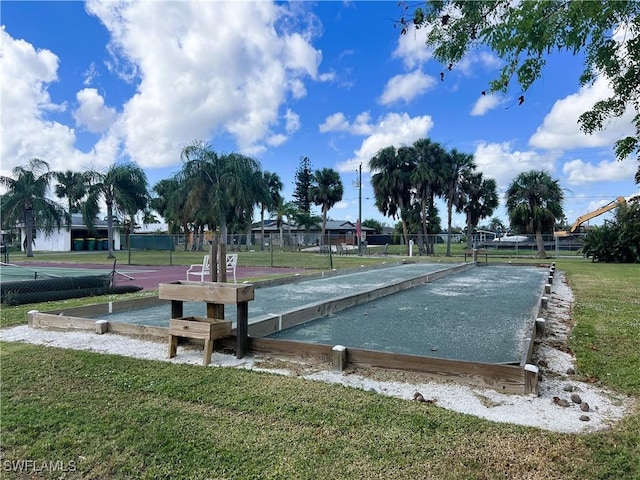 view of community with a game area
