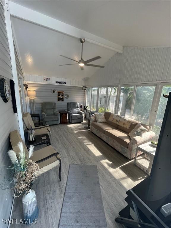 5570 Cypresswoods Resort Dr, Fort Myers, FL 33905 - sunroom / solarium featuring wood finished floors