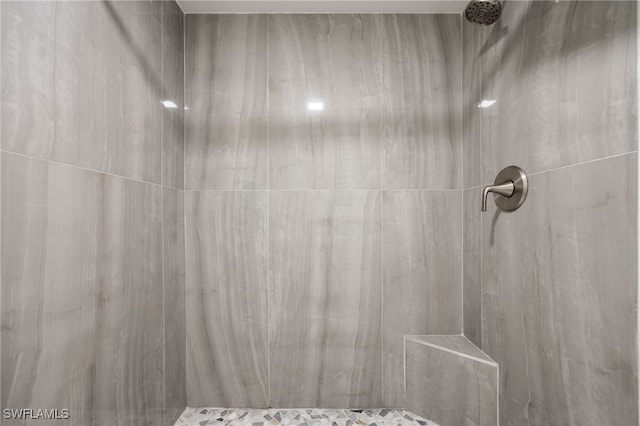 bathroom view of a tile shower