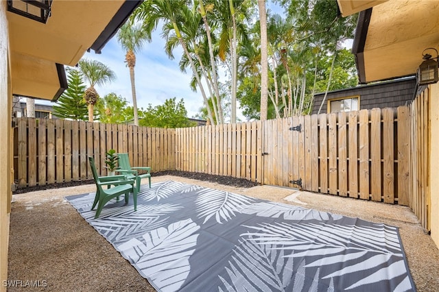 view of patio / terrace with a fenced backyard