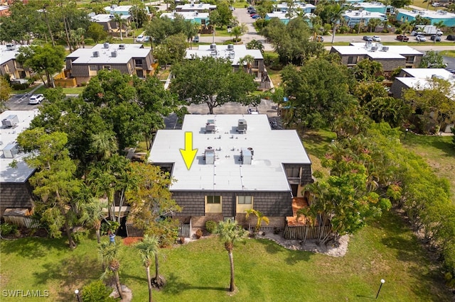 aerial view of residential area