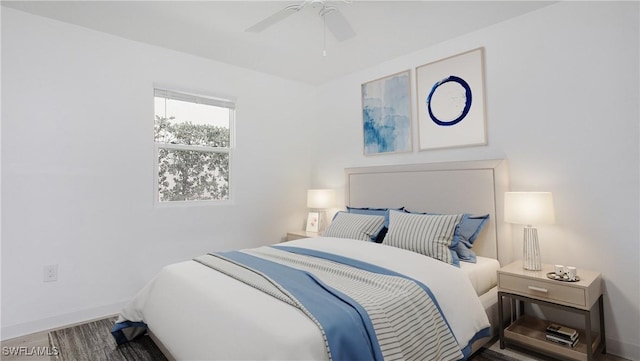 767 Glendale Ave, Naples, FL 34110 - bedroom with baseboards and a ceiling fan