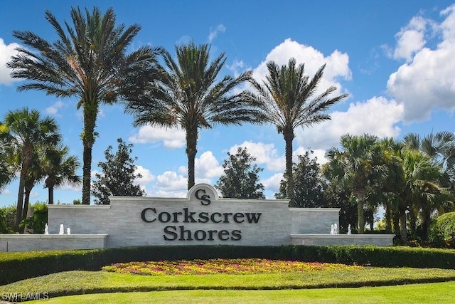 20956 Corkscrew Shores Blvd E, Estero, FL 33928 - community / neighborhood sign with a yard